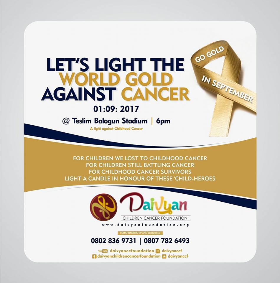 Let's Light the world Gold together, Let's start with Lagos
